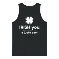 Irish You a Lucky Day Unisex Tank Top - Black – 1