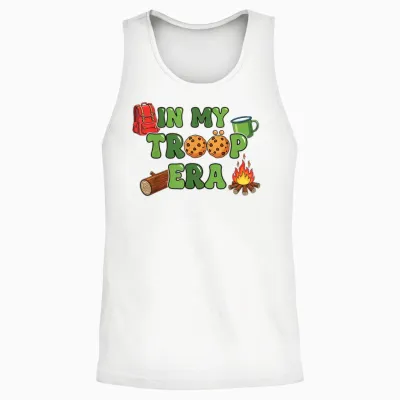 In My Troop Era Scout Leader Camping Cookies Troop Girl Unisex Tank Top - White