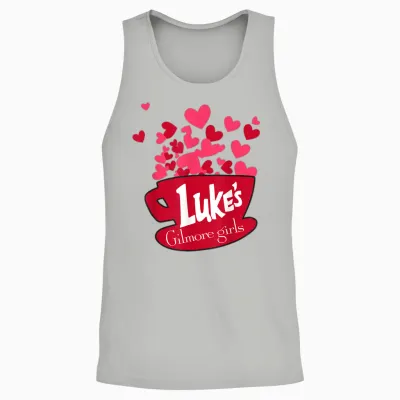 Gilmore Girls Luke's Cup Valentine Unisex Tank Top - Ash