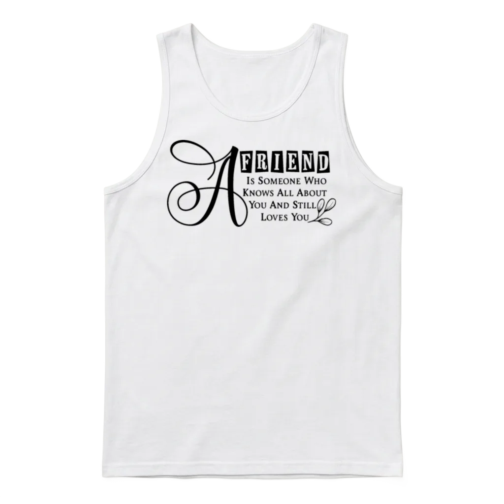 A Friend Is Someone Who | Friendship Quotes Unisex Tank Top - White