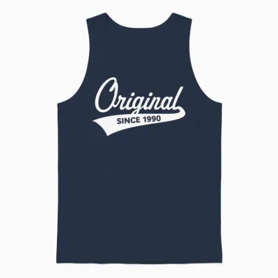 Original Since 1990 (year of Birth, Birthday / W) Unisex Tank Top - Navy