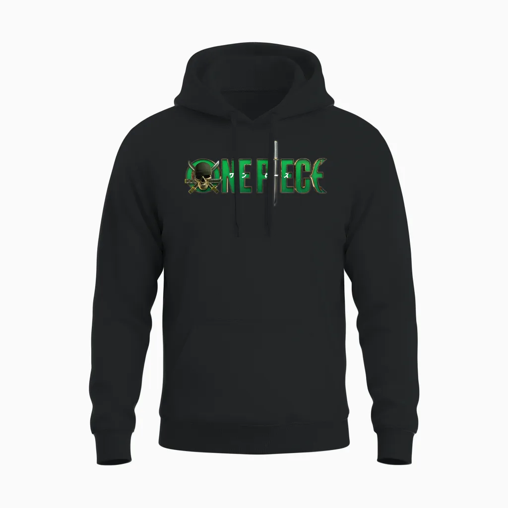 One Piece Graphic Skull Zoro Anime T-Shirt, Black, S Unisex Hoodie in Black