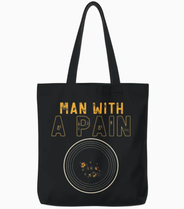 Gold Panning, Gold Digger Tote Bags in Black