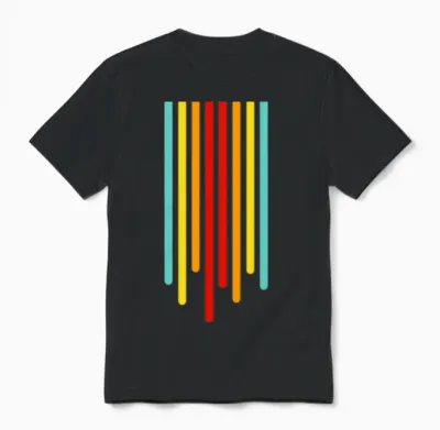 Retro Colors Unisex T-Shirt - Black