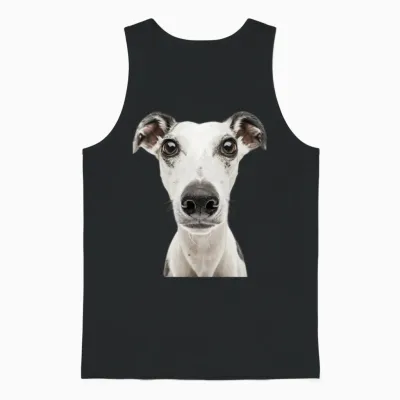Whippet Unisex Tank Top - Black