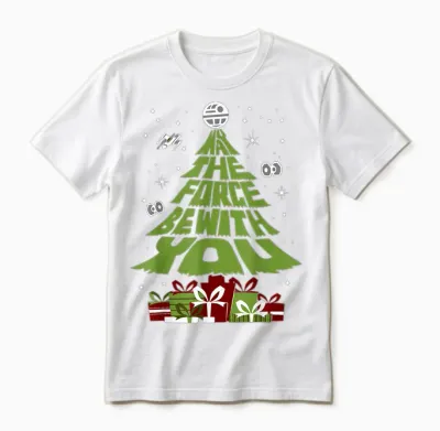 Star Wars May the Force Be with You Christmas Tree Unisex T-Shirt - White