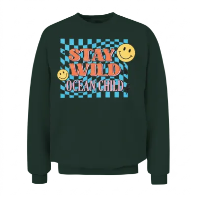 Retro Summer Sublimation Unisex Sweatshirt - Forest