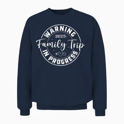 Family Trip in Progress 2025 Unisex Sweatshirt - Navy