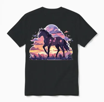 Horse Horses Ross Gaul Riding Horse Head Rider Unisex T-Shirt - Black