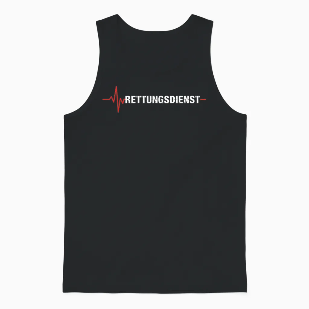 Rettungsdienst Herzschlag Sanitäter Ekg Notfall Unisex Tank Top in Black