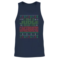 Judge Christmas Saying Unisex Tank Top - Navy – 2