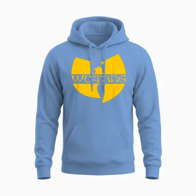 Classic Wu Tang Clan Logo Unisex Hoodie - Carolina Blue