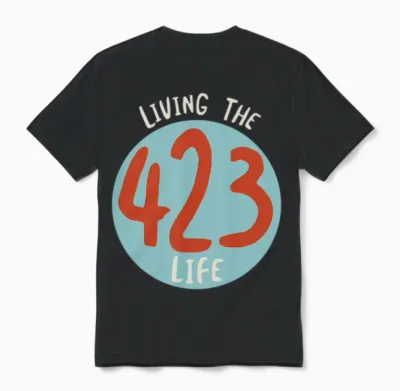 423 Area Code Tn Tennessee Unisex T-Shirt - Black