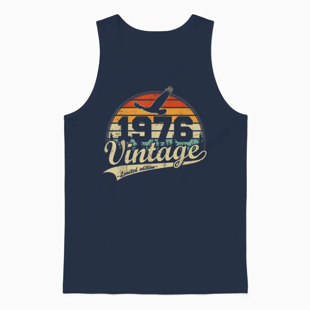 Vintage 1976 Anniversaire 50 Ans Cadeau Pour Hommes Femmes Unisex Tank Top in Navy