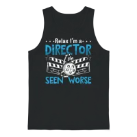 Film Director Relax I'm a Director Cinematographer Unisex Tank Top - Black – 1