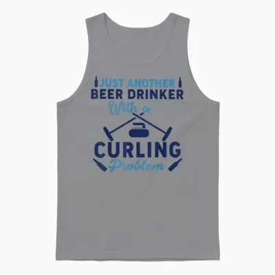 Just an Another Beer Drinker with a Curling Problem Unisex Tank Top - Sport Grey