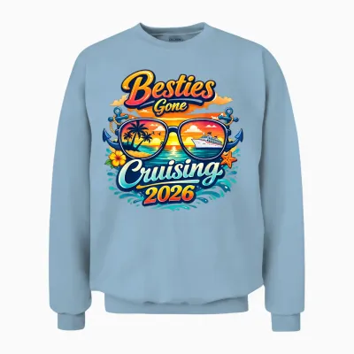 Coole Passende Kreuzfahrt 2026 Für Mädchen Unisex Sweatshirt - Light Blue