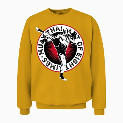 Muay Thai Muay Thai Limbs Muay Thai Boxing Art Unisex Sweatshirt - Gold