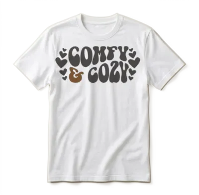 Comfy and Cozy Funny Winter Season Holiday Unisex T-Shirt - White