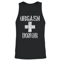Orgasm Donor - Awesome T-Shirt for Orgasm Donor Unisex Tank Top - Black – 2