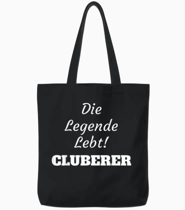 Football T-Shirt Nuremberg the Legend Lives Cluberer Fans Tote Bags in Black