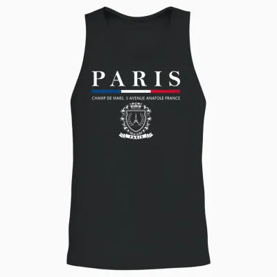Shop Paris T-Shirt Online - Souvenirs De Paris Unisex Tank Top - Black