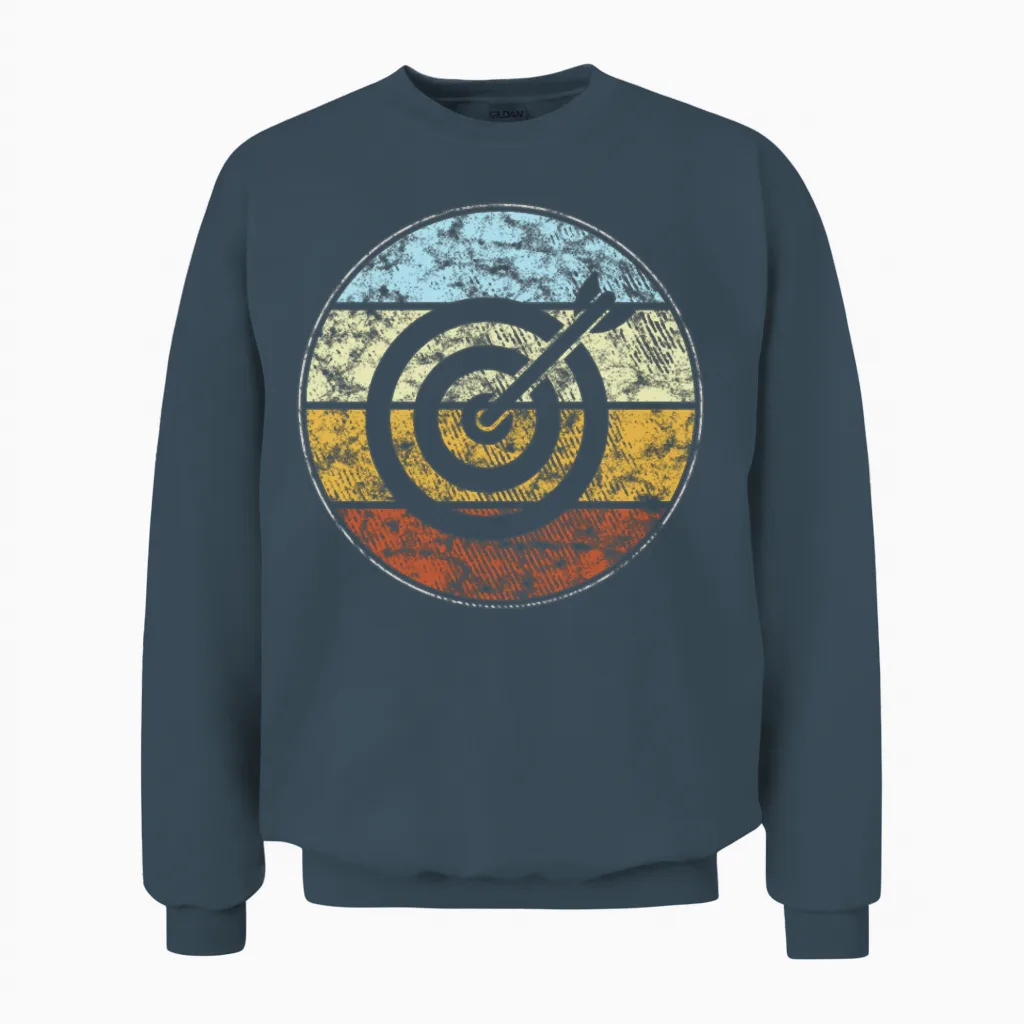 Darts Retro Unisex Sweatshirt in Dark Heather