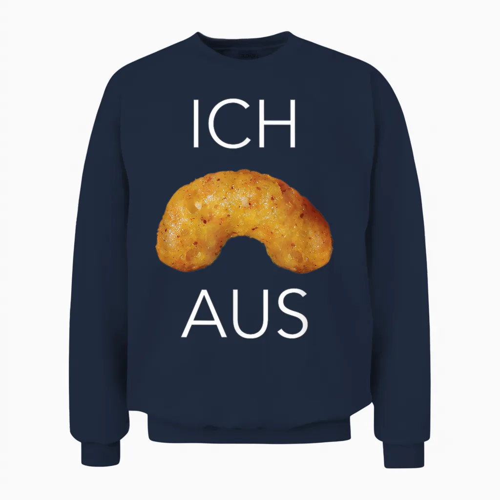 Ich Flip Aus Peanut Flip T-Shirt, Black, S Unisex Sweatshirt in Navy