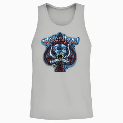 Motörhead Ace of Spades Airbrush Long Handle, Blue, S Unisex Tank Top - Ash