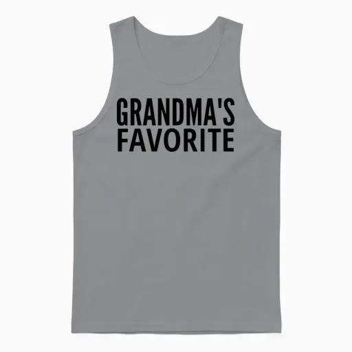 Grandma's Favorite (black Letters Version) Unisex Tank Top in Sport Grey