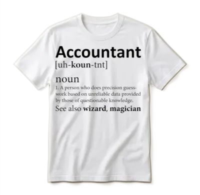 Funny Accountant Definition Unisex T-Shirt - White