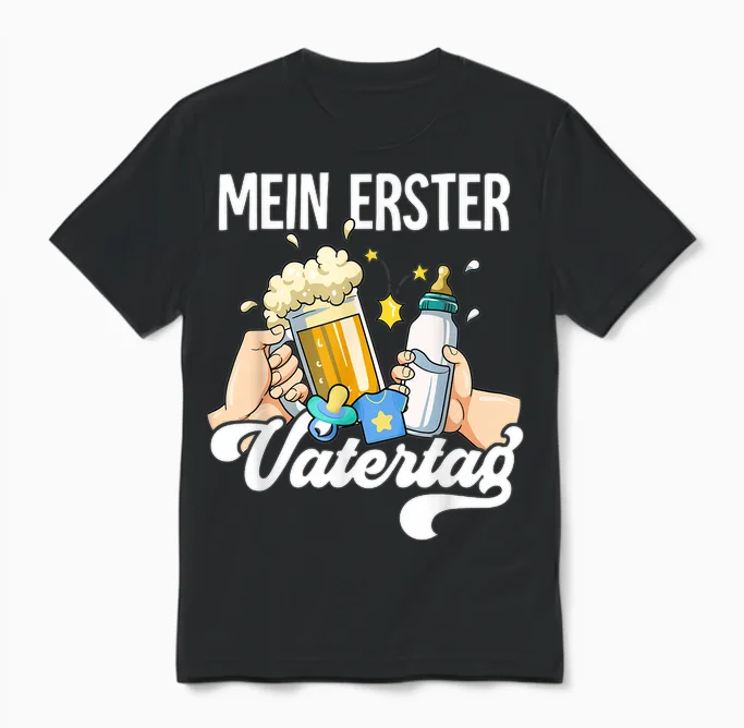 Mein Erster Vatertag Unisex T-Shirt in Black