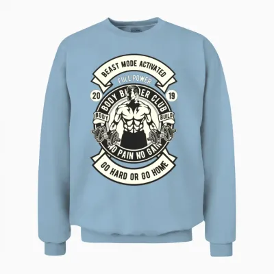 Activated Vintage Retro Classic Unisex Sweatshirt - Light Blue