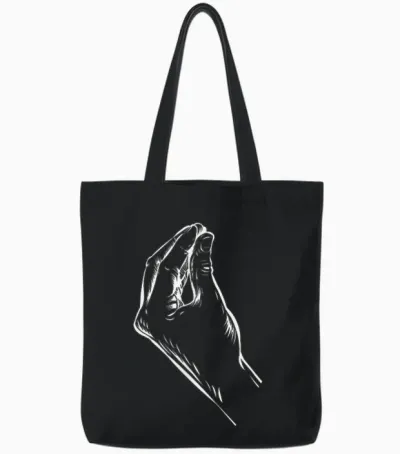 Funny Italian Hand Gesture Italy Italiano Tote Bags - Black