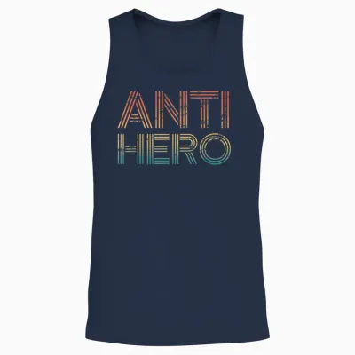 Retro Anti Hero - Vintage Tv Movie Lover Unisex Tank Top - Navy
