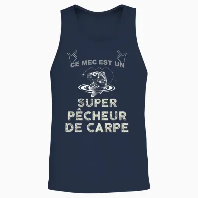 Ce Mec Est Un Super Pêcheur De Carpe Humour Unisex Tank Top - Navy