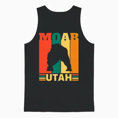 Retro Moab Utah Retro Copy Unisex Tank Top - Black