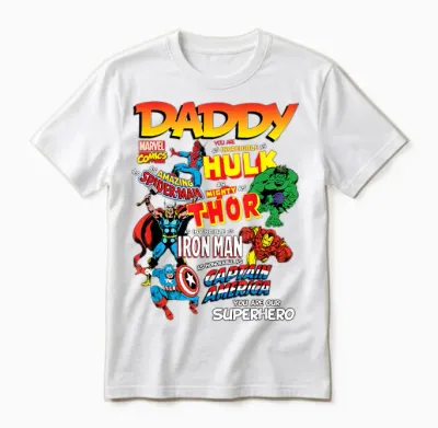 Marvel Comics Our Dad Superhero Unisex T-Shirt - White