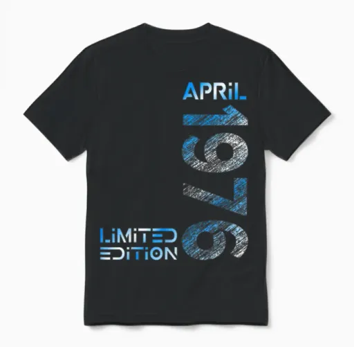 Limited Edition April 1976 Mann Frau 50. Geburtstag Unisex T-Shirt in Black