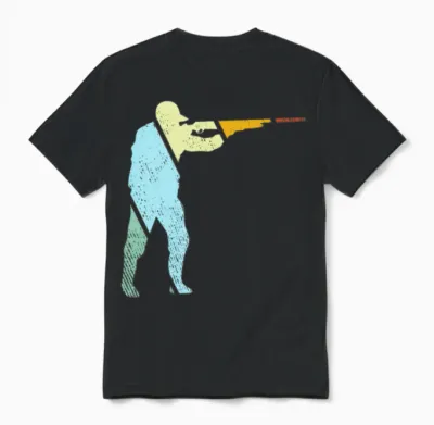 Hunting Retro Unisex T-Shirt - Black