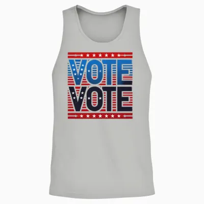Vote Retro Style Unisex Tank Top - Ash