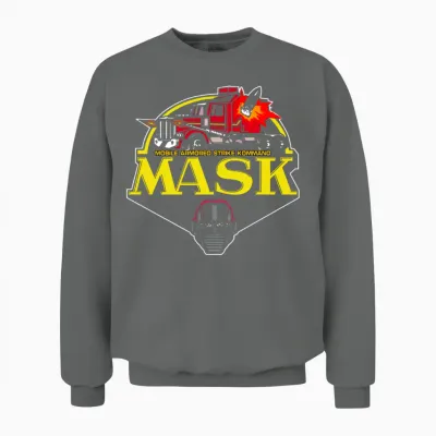 Mask Classic 80's Cartoon Series Unisex Sweatshirt - Graphite Heather