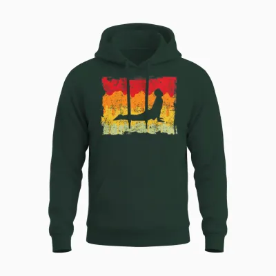 Yoga Retro Unisex Hoodie - Forest