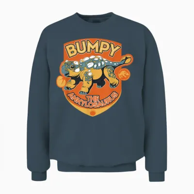 Jurassic World: Camp Cretaceous Bumpy the Ankylosaurus T-Shirt Small Unisex Sweatshirt - Dark Heather