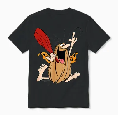Captain Caveman Captain Caveman Unga Bunga Unisex T-Shirt - Black
