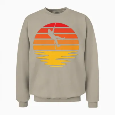 Climbing Retro Unisex Sweatshirt - Sand