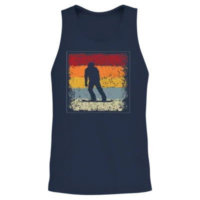 Snowboarding Retro Unisex Tank Top - Navy