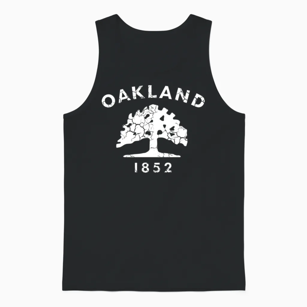 Oakland Flag California Home Family Unisex Tank Top in Black