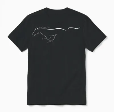 Ford Mustang Horse Unisex T-Shirt - Black