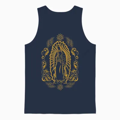 Virgen Santa María De Guadalupe Morenita Del Tepeyac Unisex Tank Top - Navy